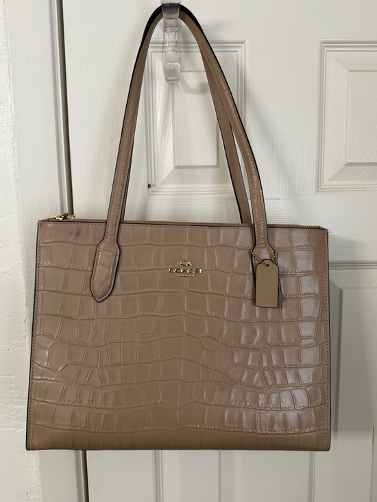 Coach Nina Carry All Tote In Taupe - Picture 2 of 11